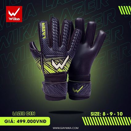 Găng tay thủ môn Wika Lazer Đen